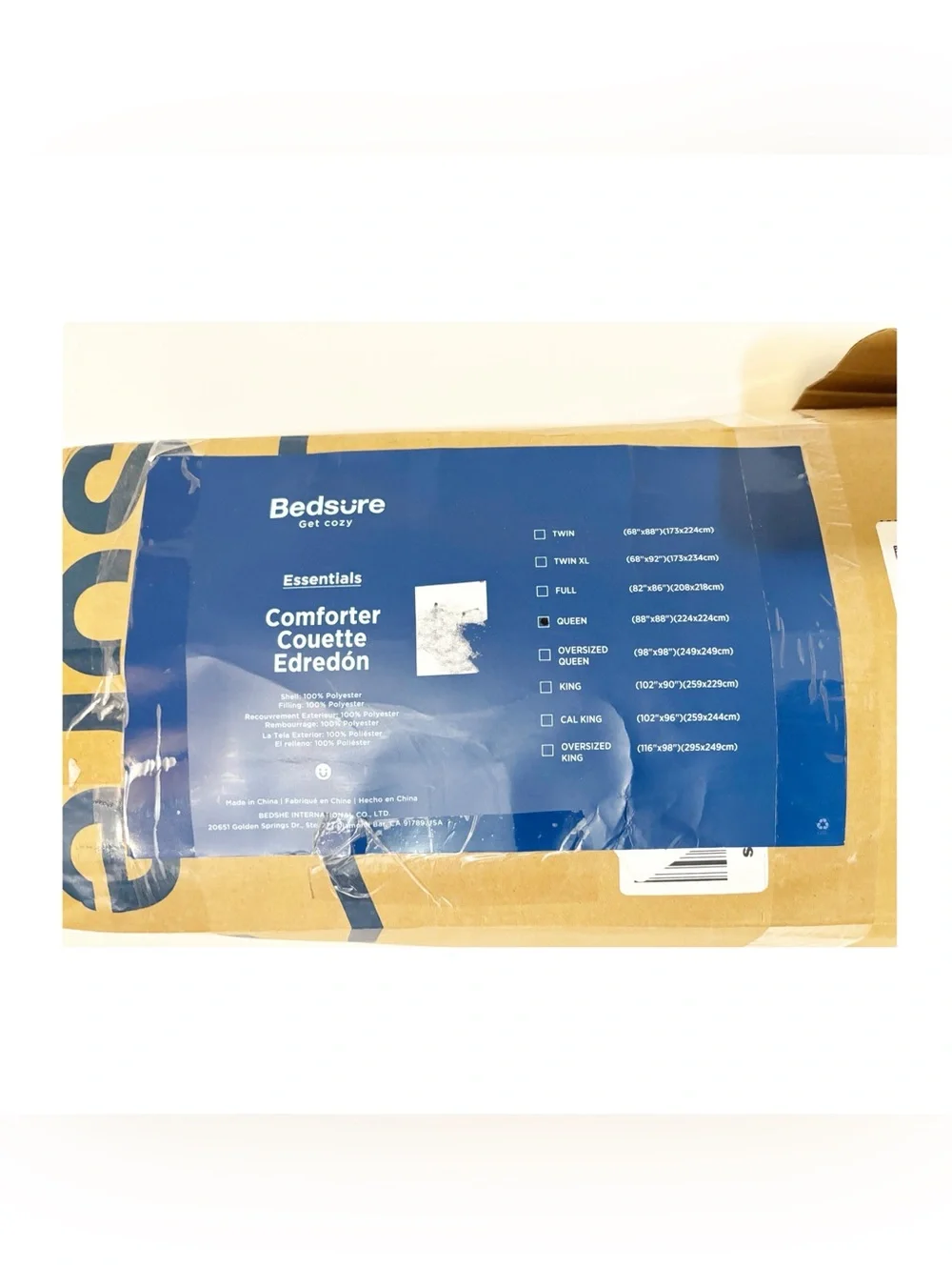 Bedsure Queen Size White Comforter, Cozy Bedding, New, 88